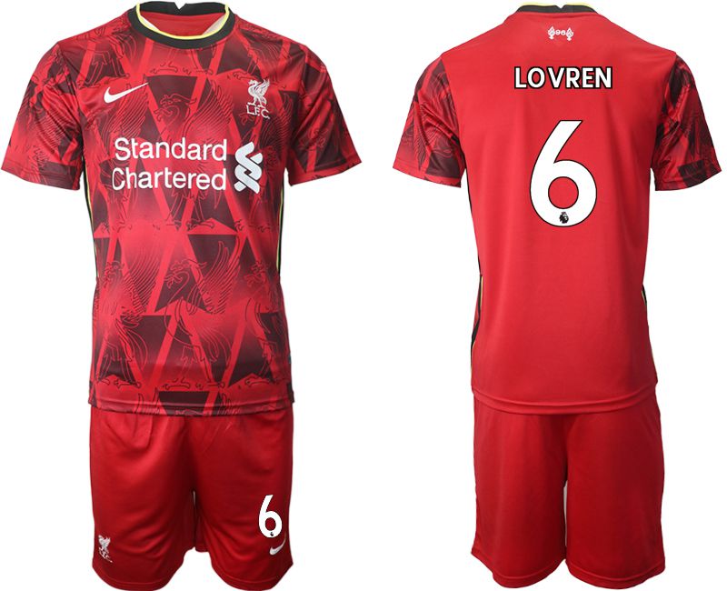 Men 2021-2022 Club Liverpool home red #6 Nike Soccer Jersey